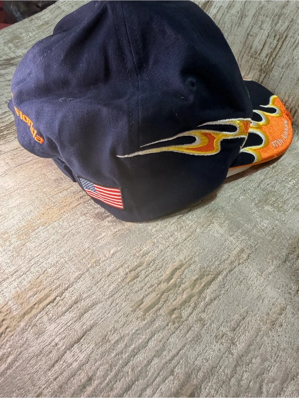 NHRA Gatornationals Navy Cap with Orange Flame Accents